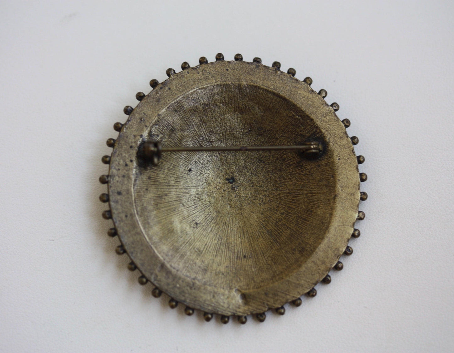 Multi textured unique round enamel pin 2"