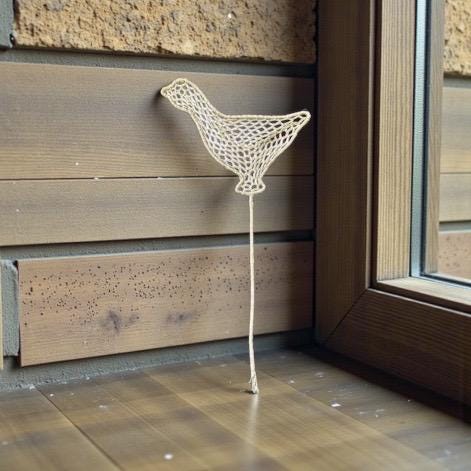Abaca straw duck on stick woven in the Philippines - great craft supplies, bases for flowers, party favors, ornaments, decor