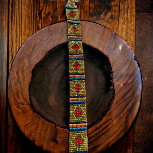 Stunning vintage beadwork choker necklace