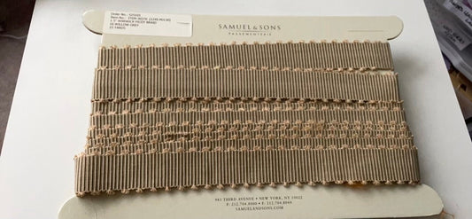 Vintage Samuel and Sons Passementerie Trim - 1.5 inch Warwick Picot Braid in Willow Grey - price per yard