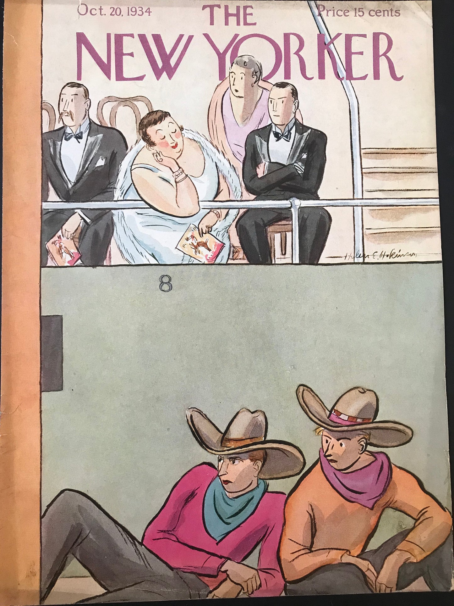 Very RARE - October 20, 1934 - NEW YORKER Magazine original cover - by Rea Irvin