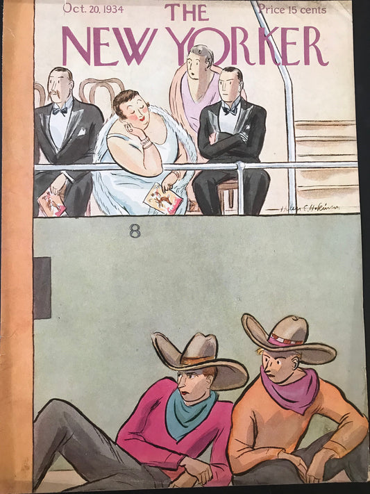 Very RARE - October 20, 1934 - NEW YORKER Magazine original cover - by Rea Irvin