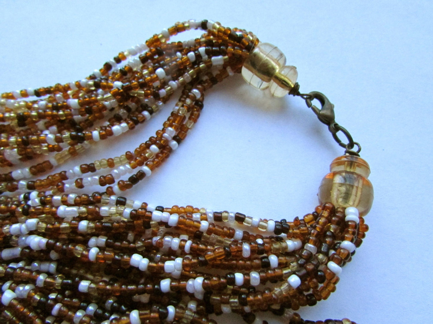 14-strand all-glass vintage seed bead necklace