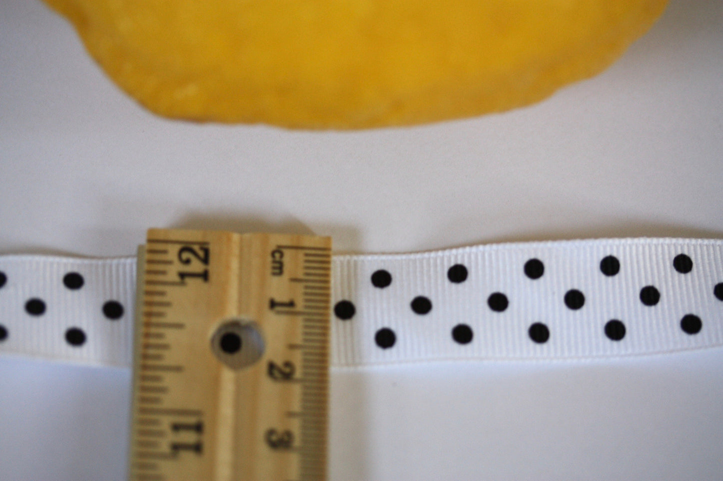 Charming black on white polka dot cottage / farmhouse style ribbon - new, mint condition - price per yard