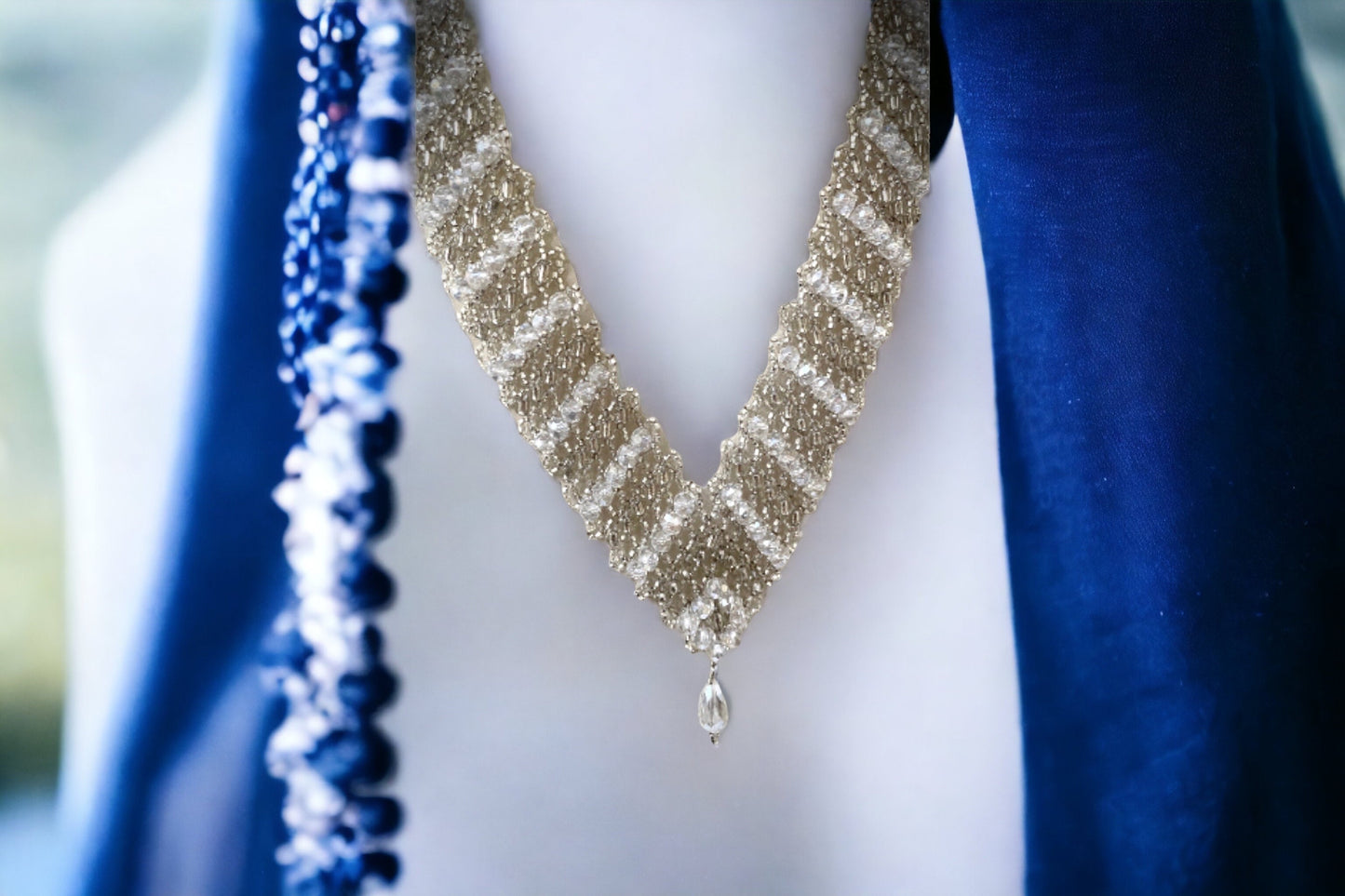Breathtaking, show-stopping, ooh la la, perfect for a bride, wedding or any other function - magnificent beadwork crystal necklace