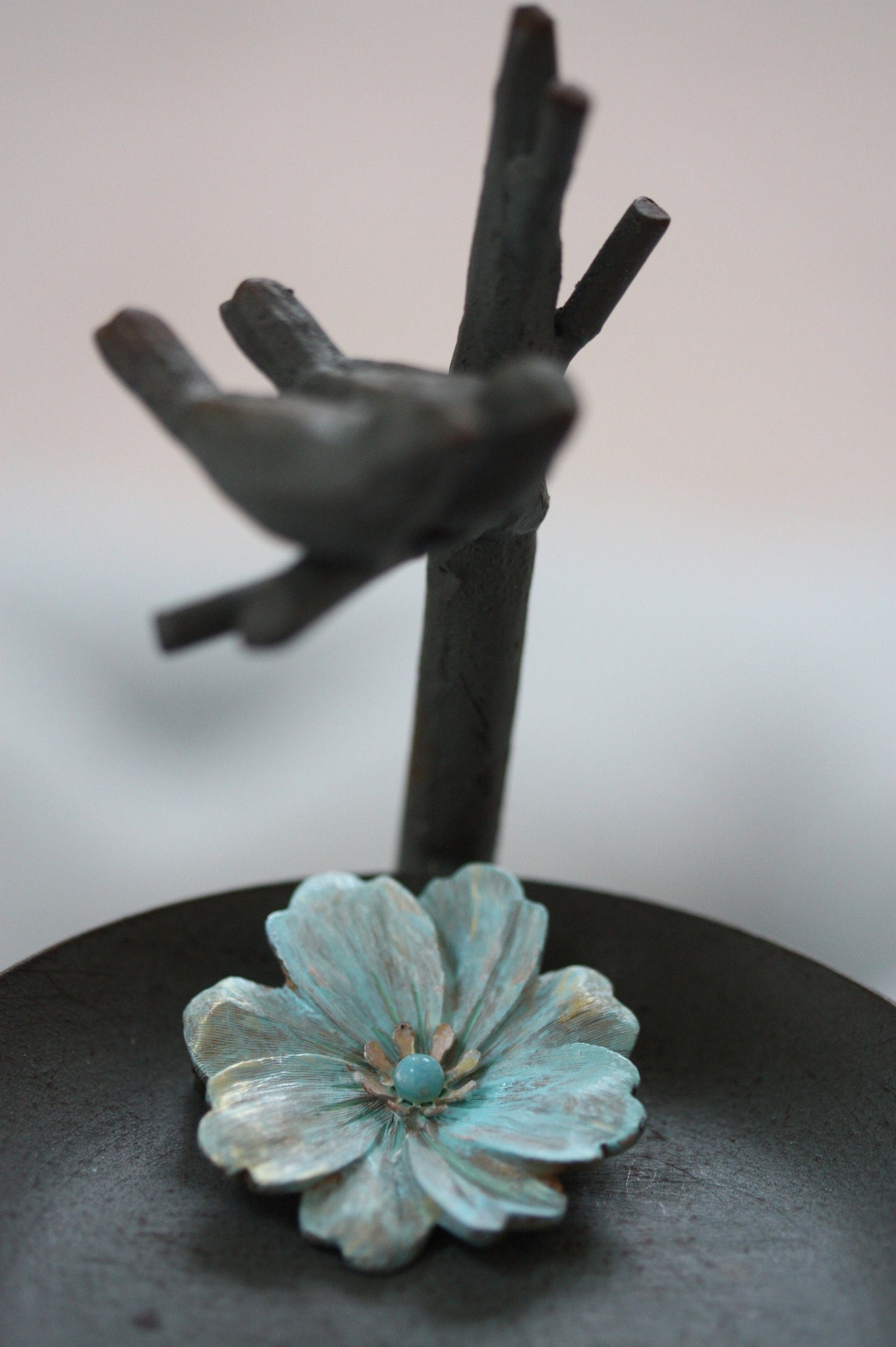 Upcycled pin - upcycled hand painted vintage pin