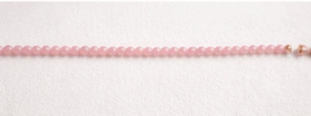 Vintage Pink Lucite Bead Necklace with Gold Ribbed Accent Beads, Blush Acrylic Statement Necklace, Minimalist Layering Jewelry
