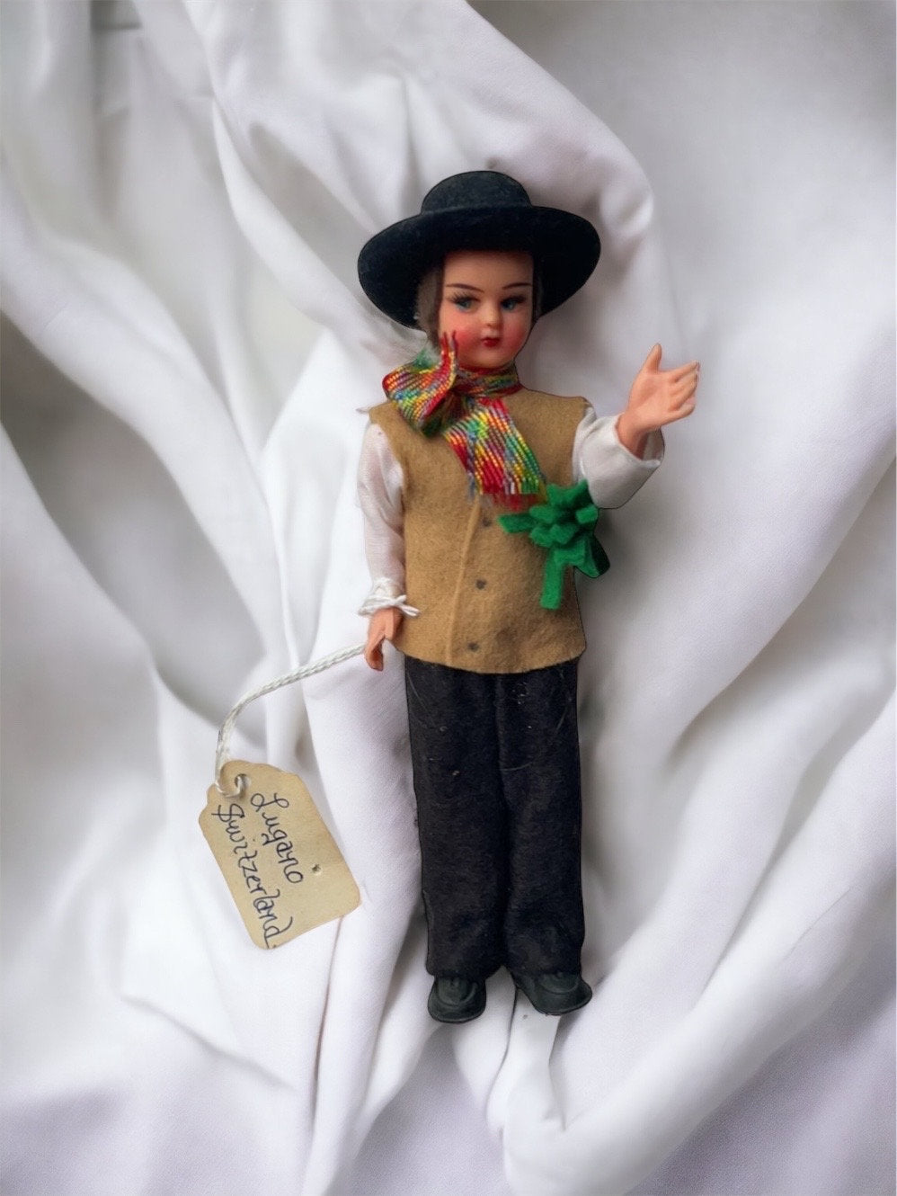 Stunning vintage collectible art Doll from Lugano, Switzerland