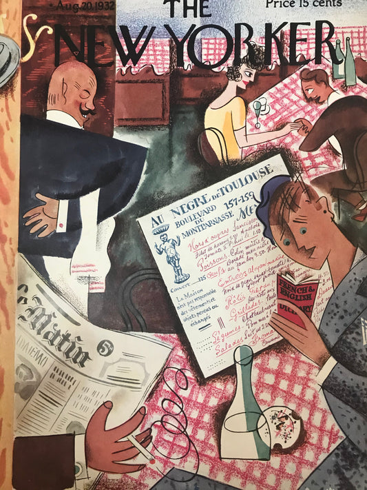 The NEW YORKER Magazine very rare original cover - August 20, 1932