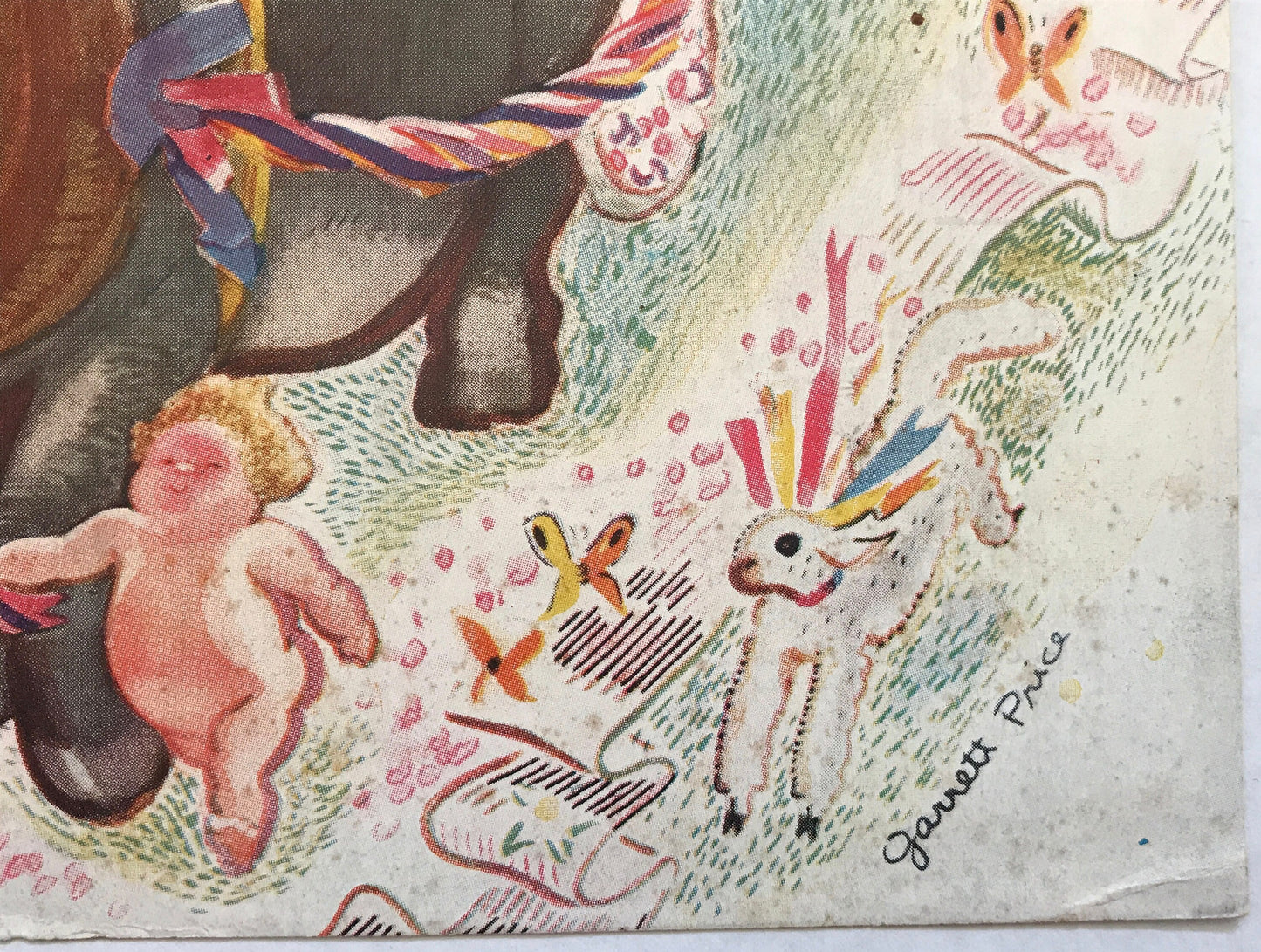 The NEW YORKER Magazine very rare original cover - March 12, 1938 - Garrett Price - Woman on float with beer and cornucopia of pretzels