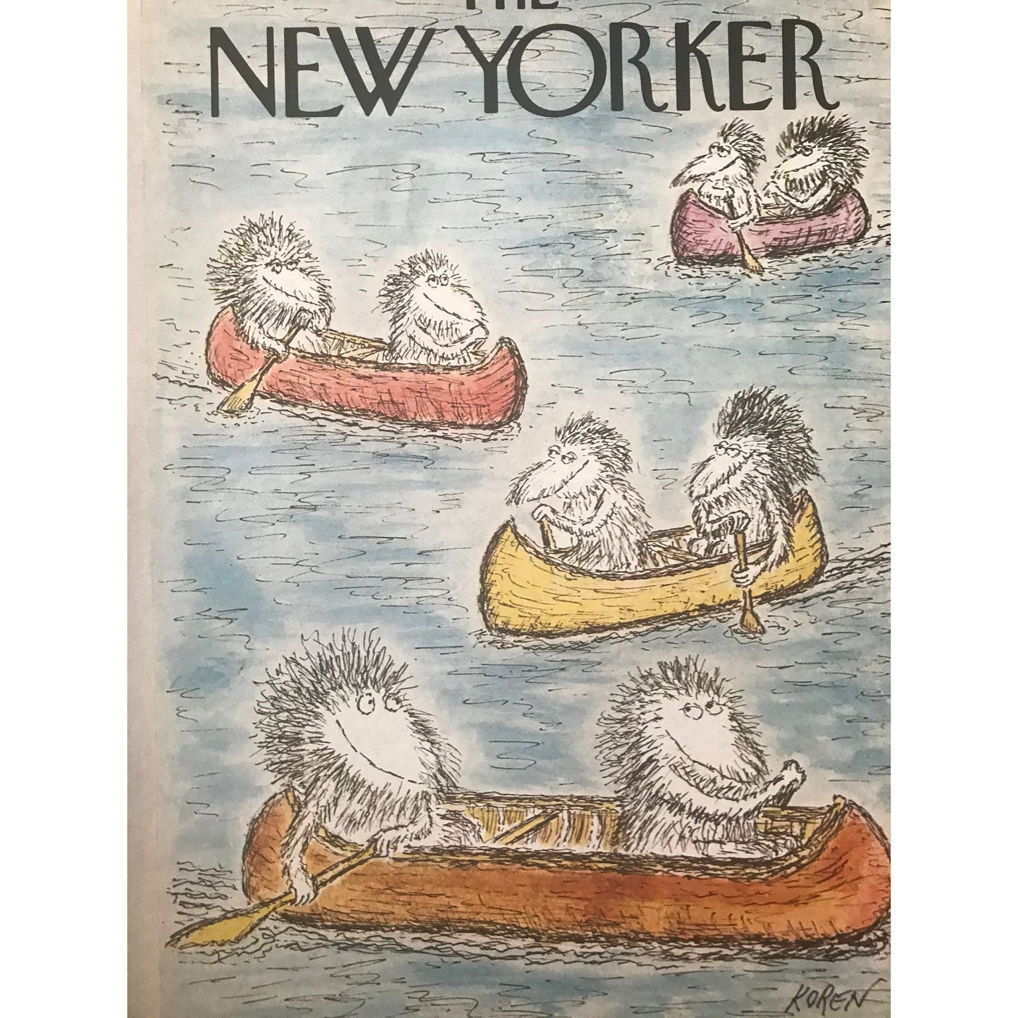 June 2, 1980 - The NEW YORKER Magazine original cover - rowing, boats