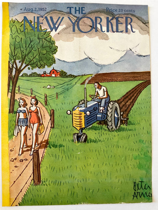 Very Rare, Very old NEW YORKER Magazine original cover - August 2, 1952 by Peter Arno