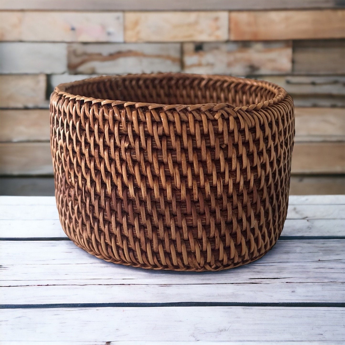 Rare vintage handwoven artisan basket weave wicker bangle bracelet