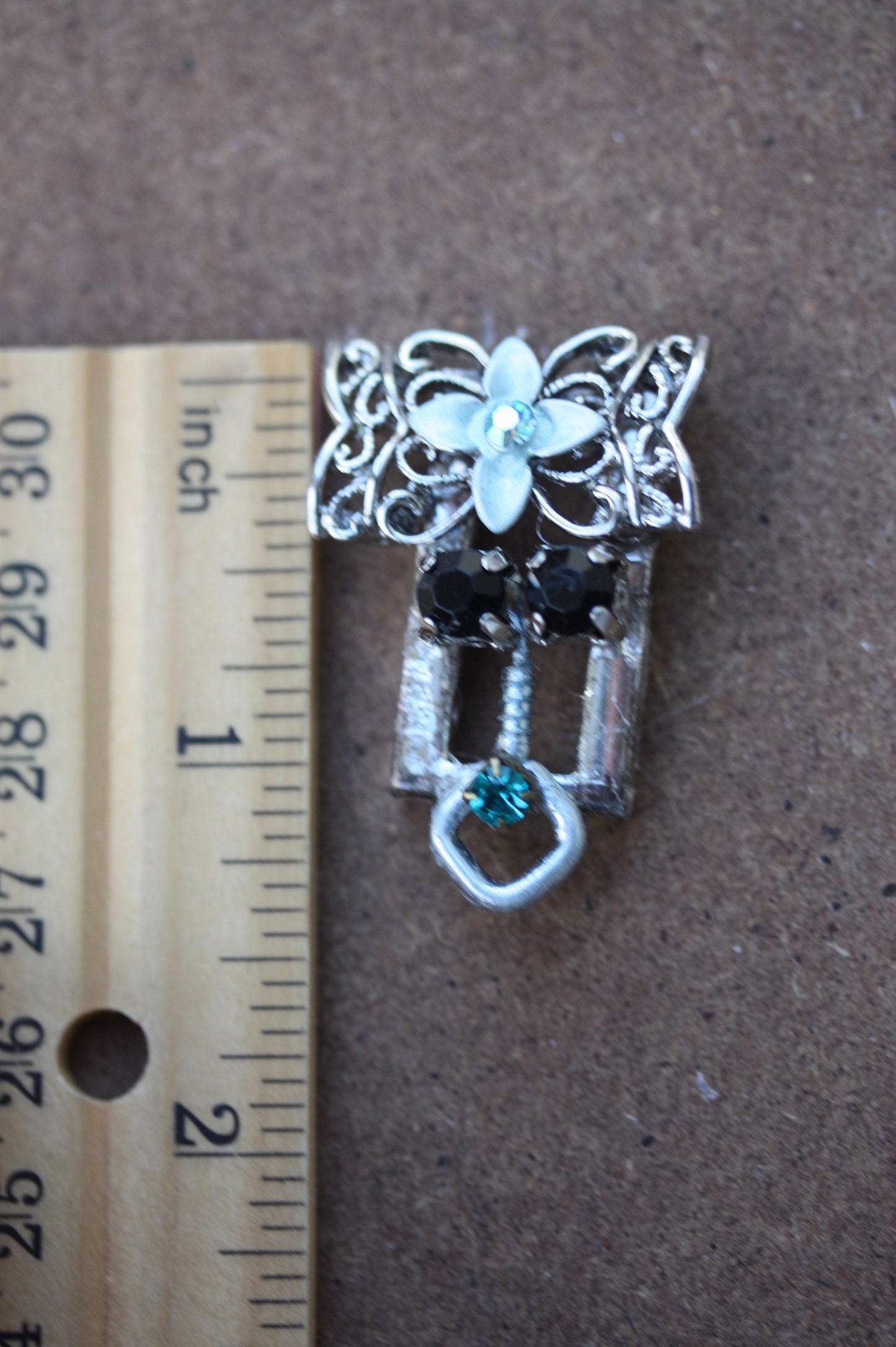 Meet "Lucy" - Assemblage art / mixed media collage - little flying insect magnet, lapel pin or necklace pendant