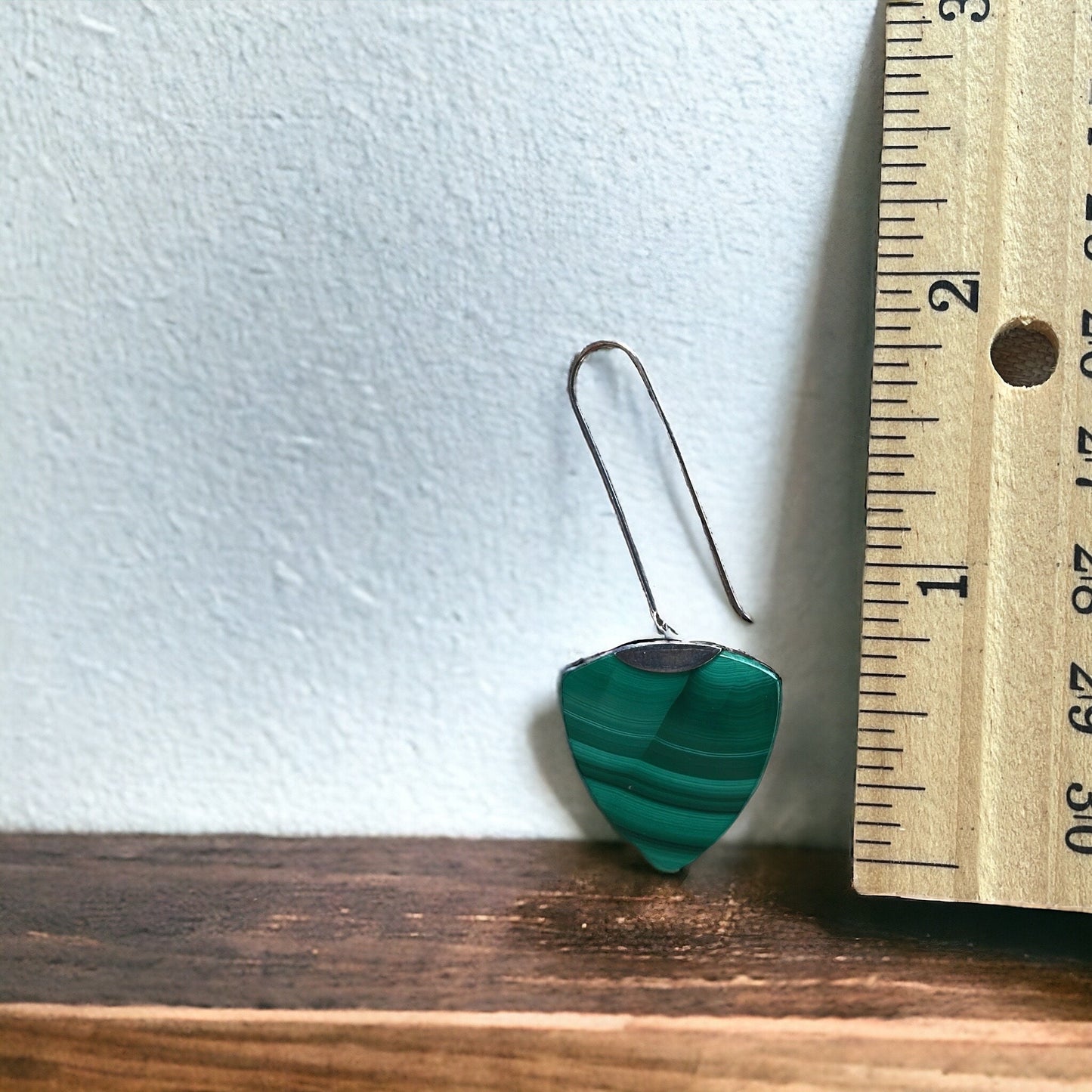 Stunning vintage green malachite earrings