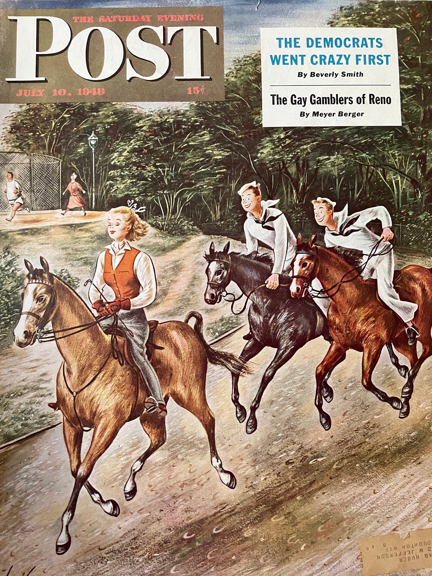 RARE - Saturday Evening Post - Original Cover - July 10, 1948