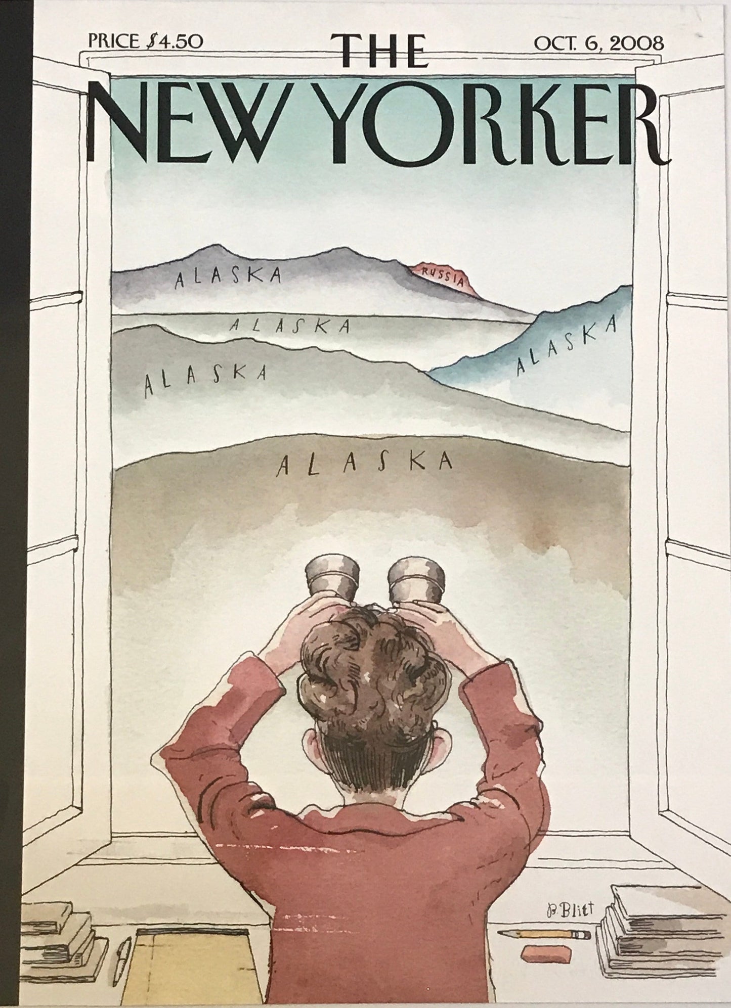 October 6, 2008 - The NEW YORKER - cover only - Alaska