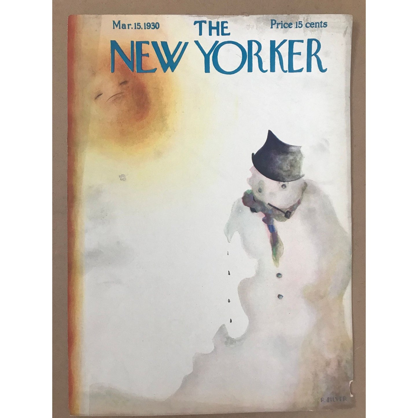 The NEW YORKER Magazine very rare original cover - March 15, 1930