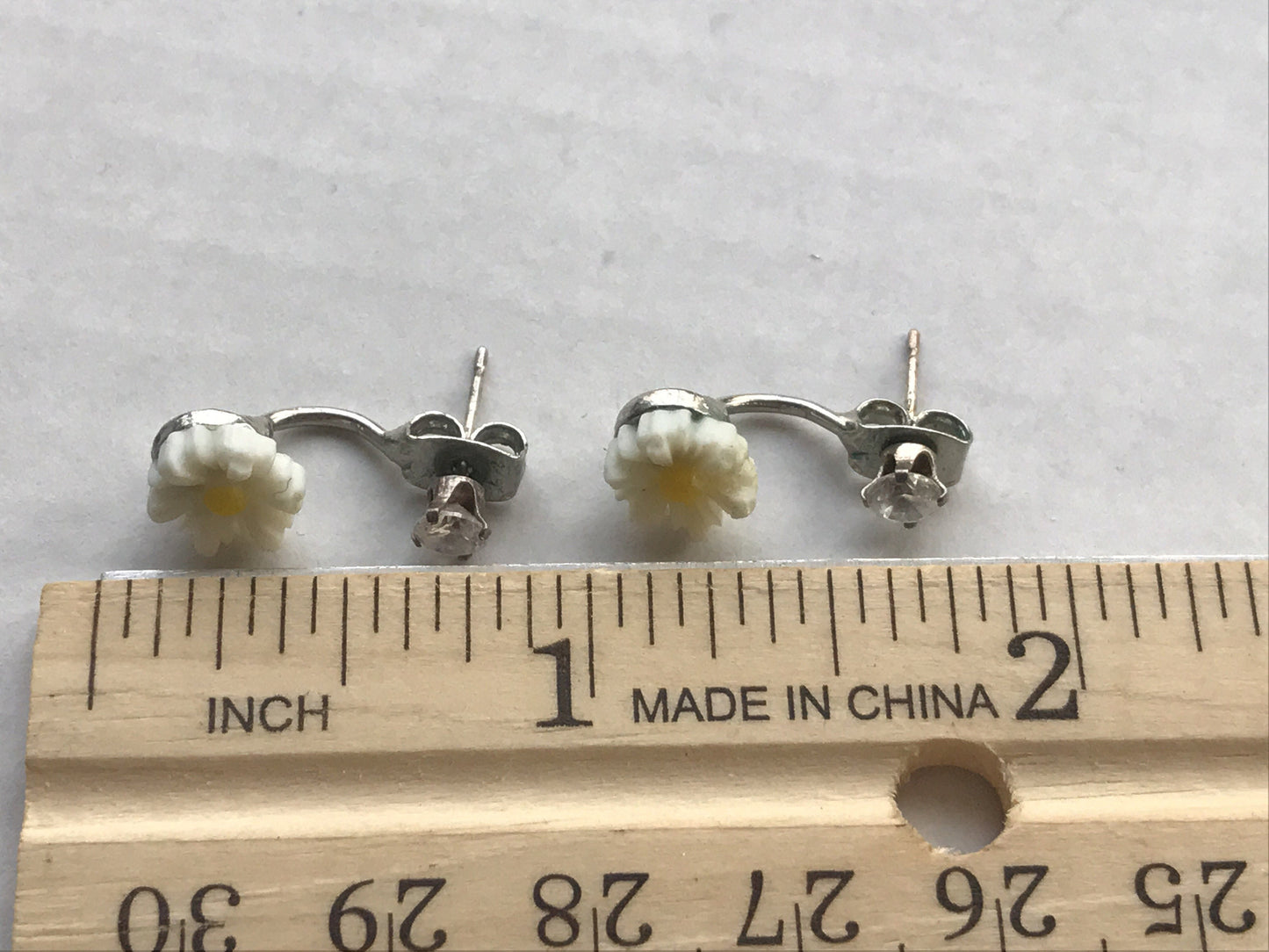 Tiny little flower drop vintage stud earrings