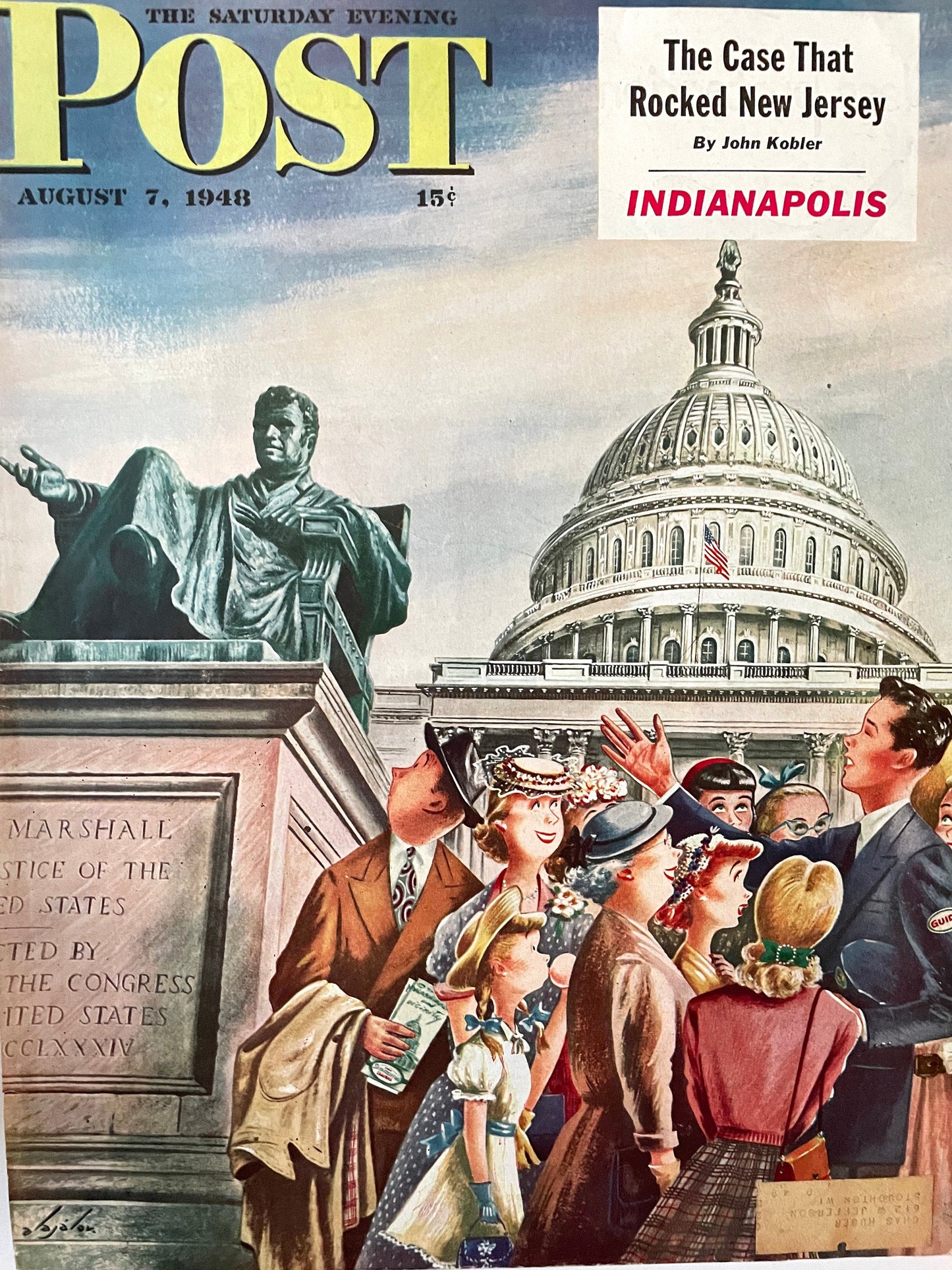 RARE - Saturday Evening Post - Original Cover - August 7, 1948