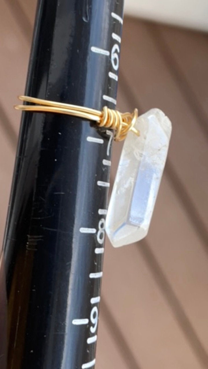 Unique vintage handmade crystal ring