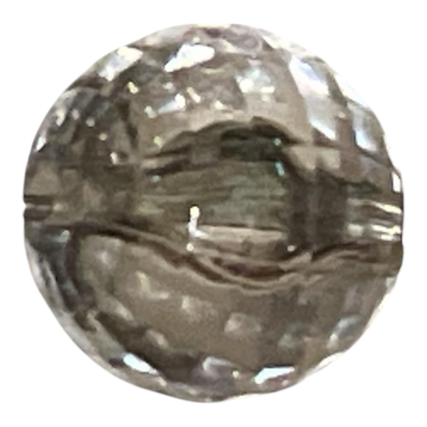 Clear Vintage Faceted Plastic Bead – Transparent Round Bead for Jewelry Making, Retro Craft Supply