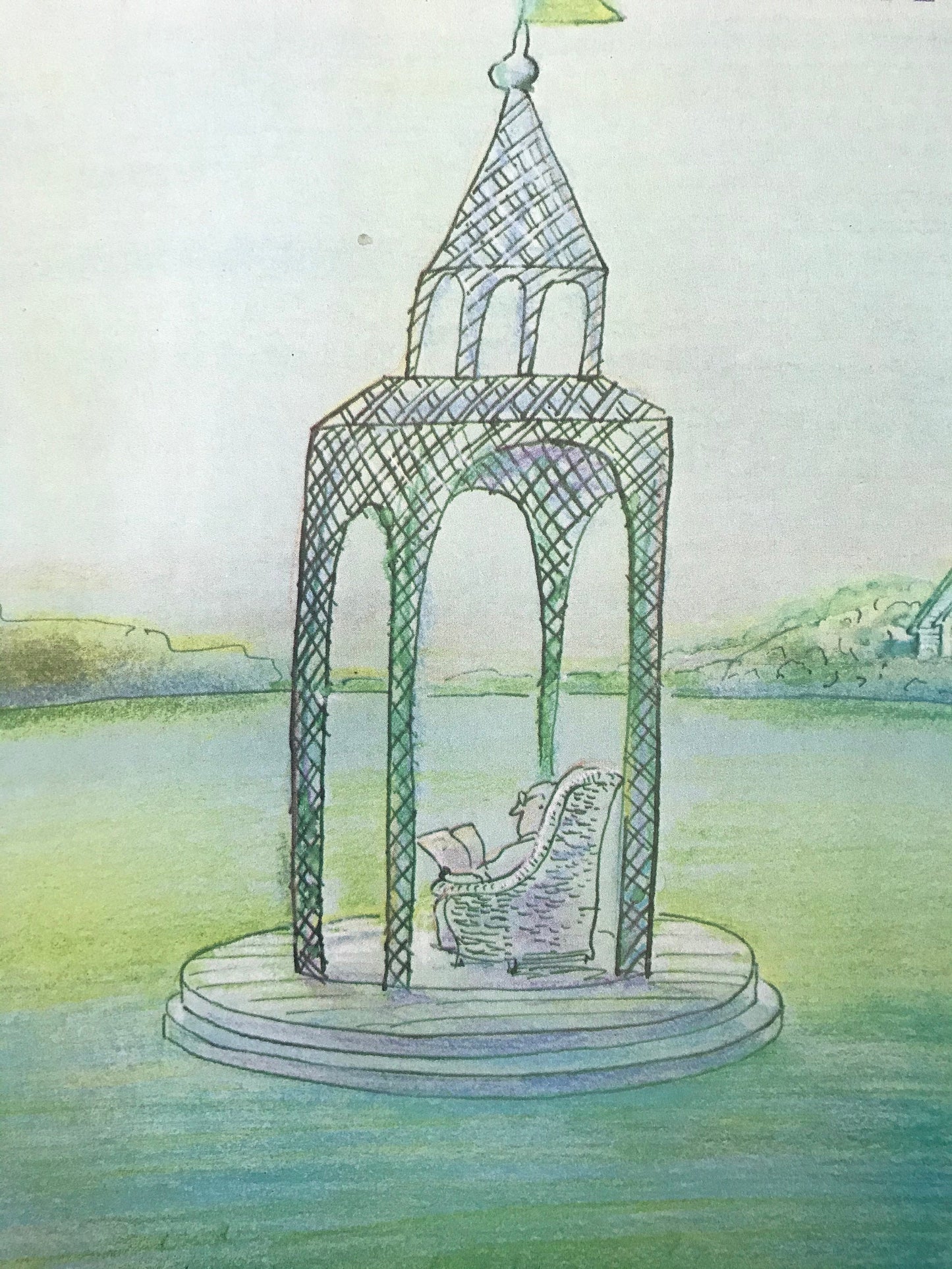 RARE August 15, 1983 - The NEW YORKER Magazine vintage original cover - man reading