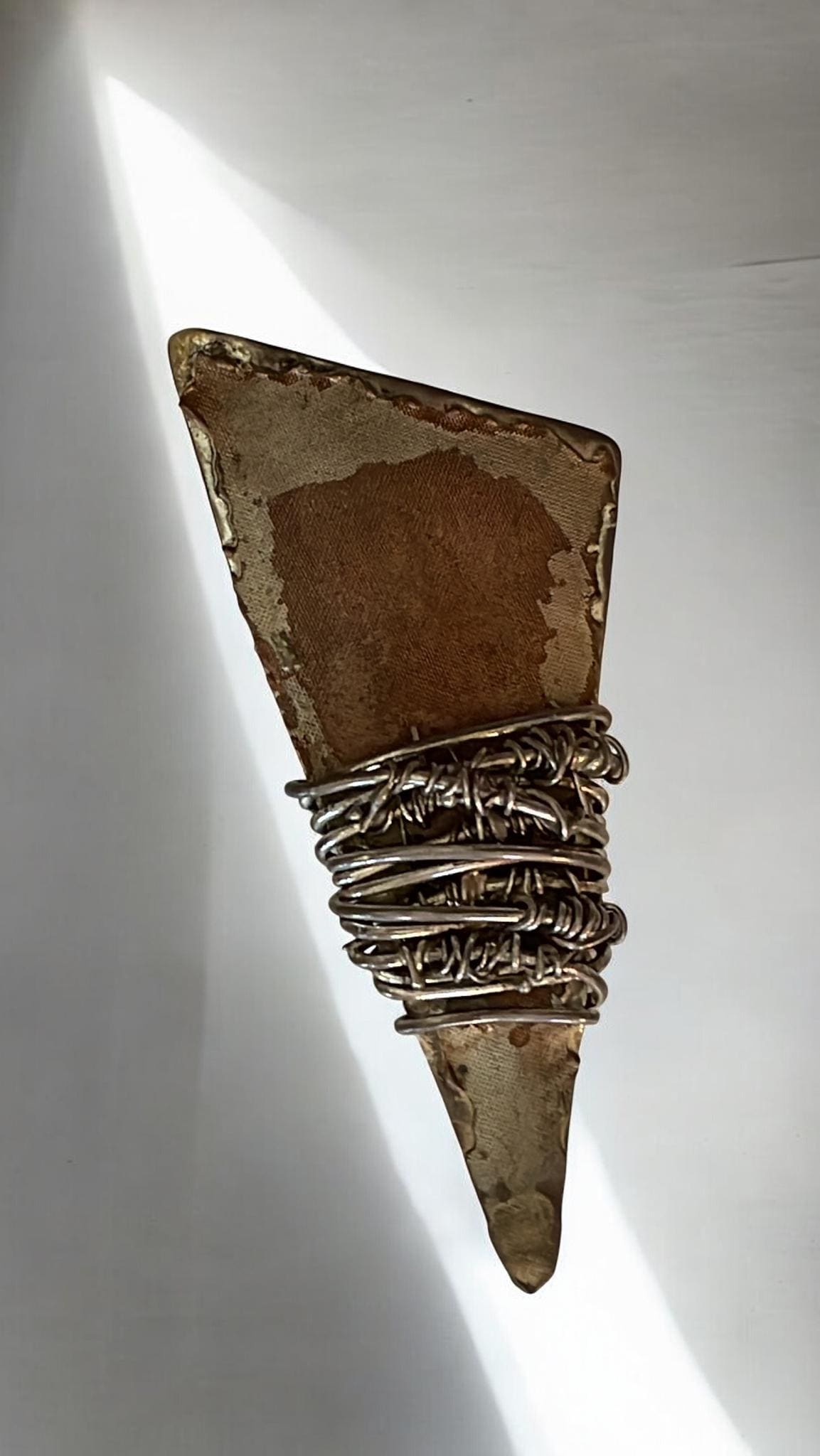 Vintage Artisan Sterling Silver Abstract Pin – Modernist Brutalist Studio Brooch, Handcrafted Statement Jewelry