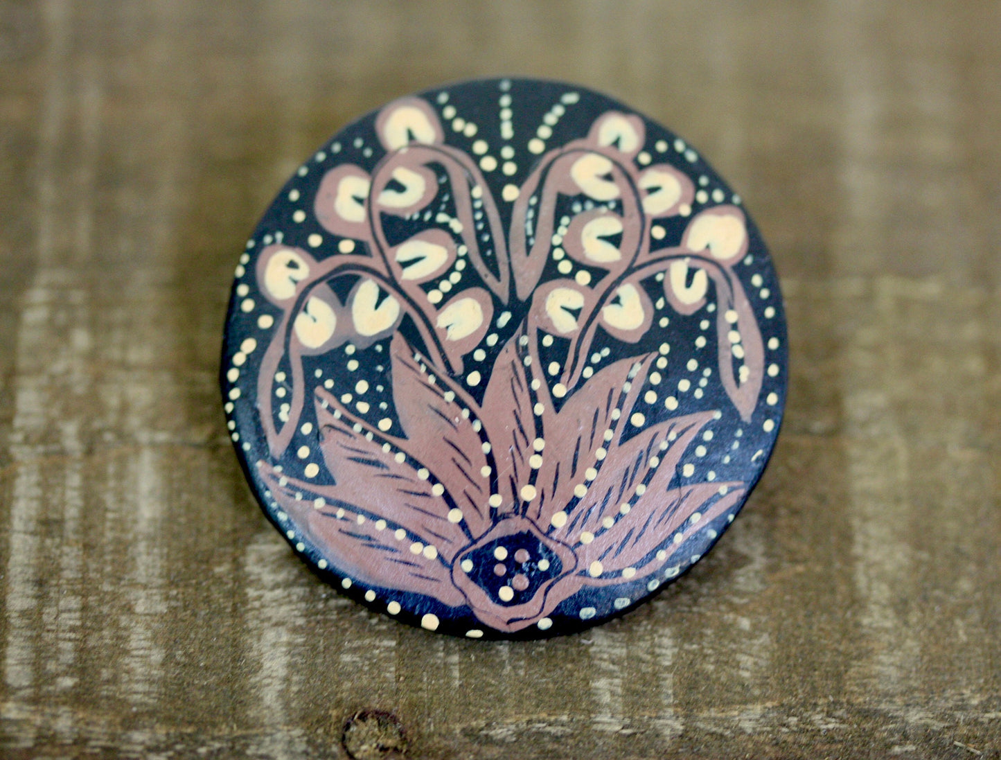 Possibly the prettiest handpainted earrings I've seen - artist unknown