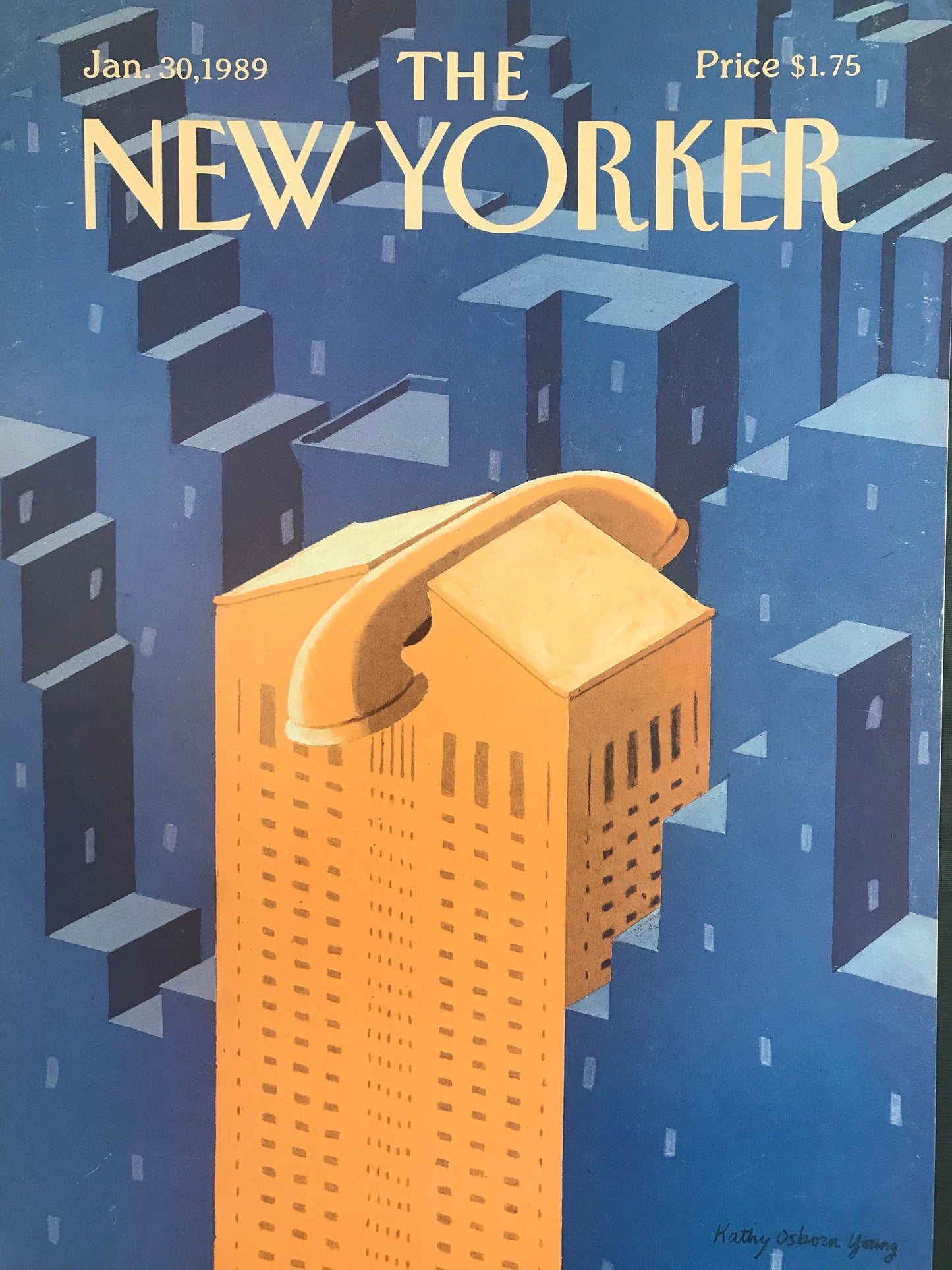 Vintage NEW YORKER Magazine original cover - January 30, 1989
