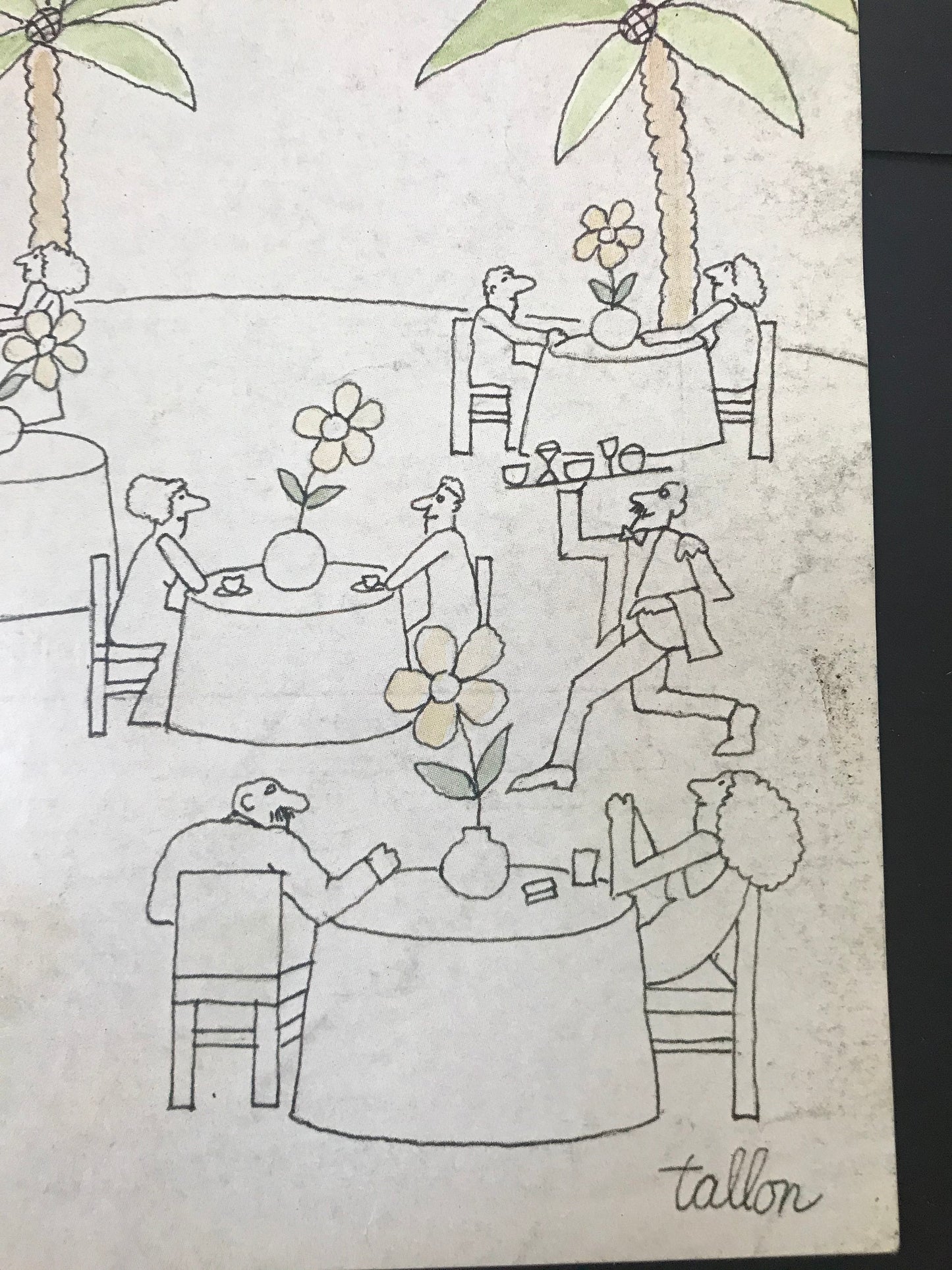 NEW YORKER Magazine cover - July 9, 1979 - dinner, restaurant, waiters, servers - please read description