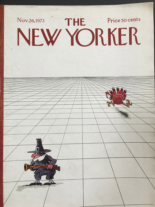 November 26, 1973 - The NEW YORKER Magazine original cover - Thanksgiving, turkey and pilgrim