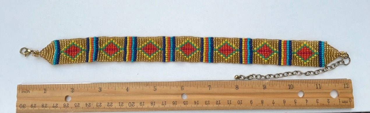 Stunning vintage beadwork choker necklace