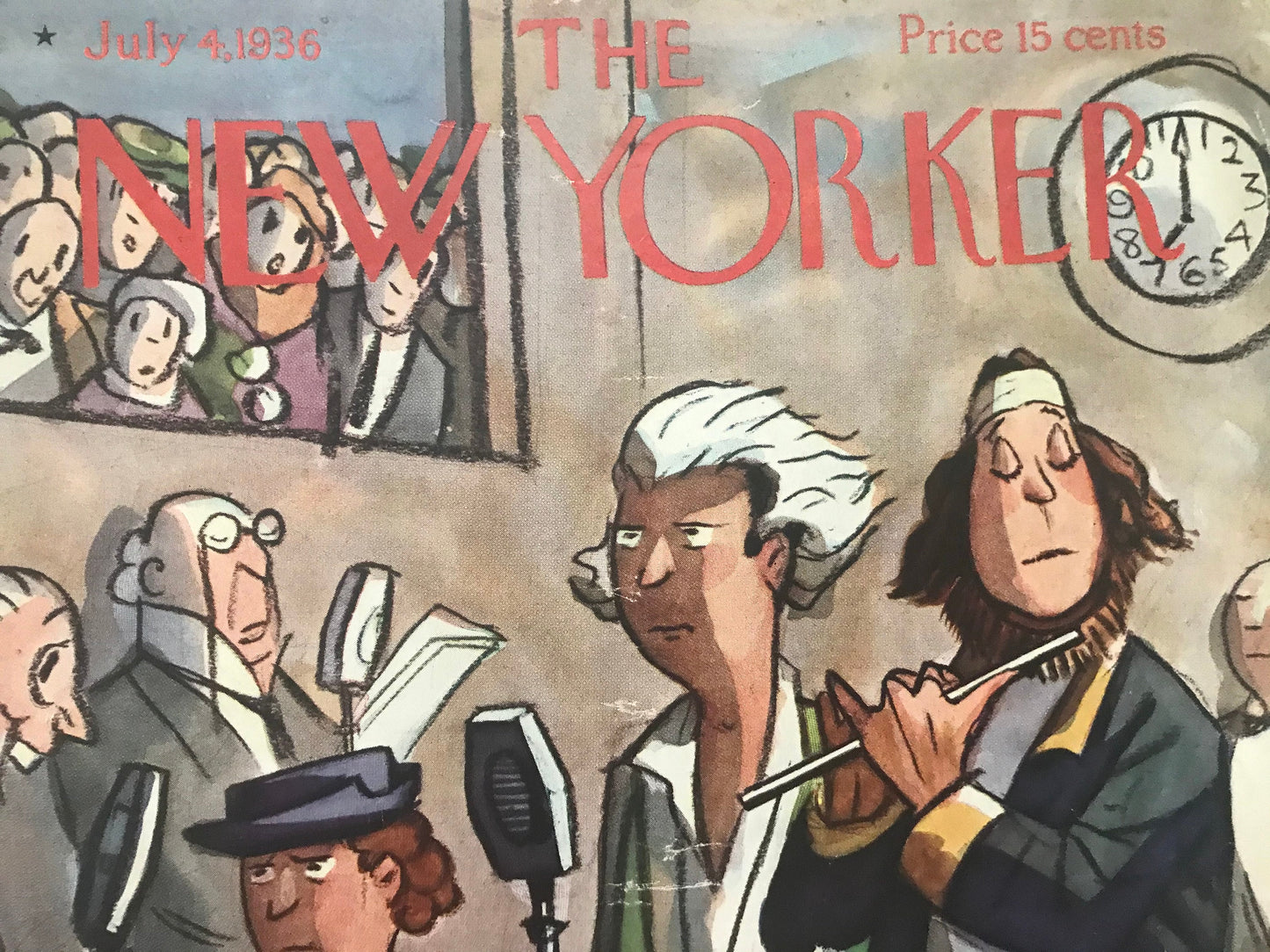 Very Rare - July 4, 1936 - NEW YORKER Magazine cover - Independence Day, America