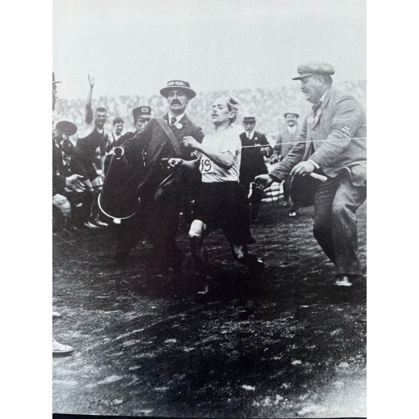 Vintage Olympics - 1904  100-meter dash - Dorando Pietri - print from a vintage book - Olympic athlete