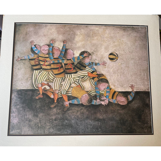 Graciela Rodo Boulanger poster titled "The Team" printed in France 1976 by Touchstone Publishers - matted, unframed