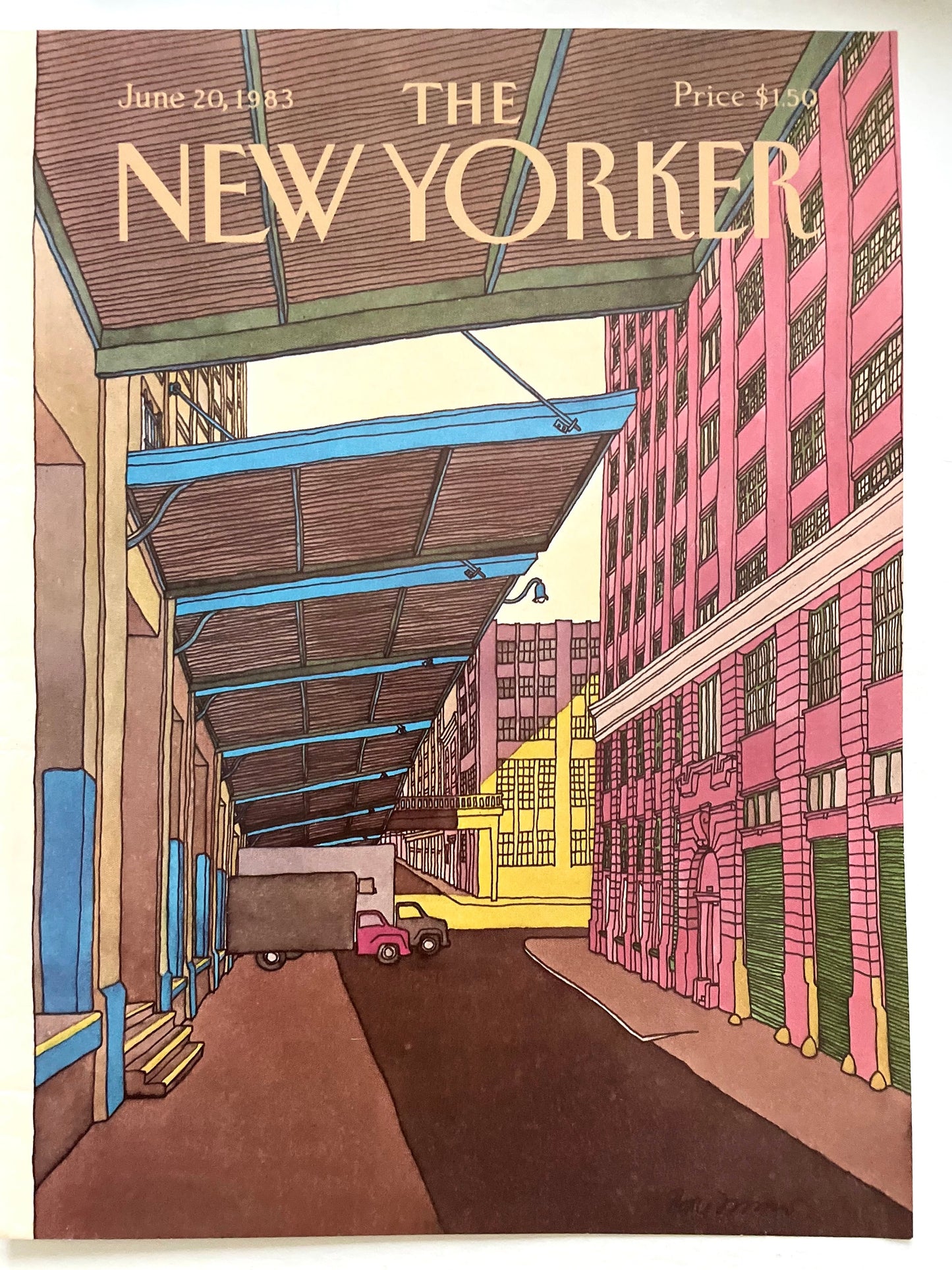 NEW YORKER Magazine original cover - vintage - June 20, 1983