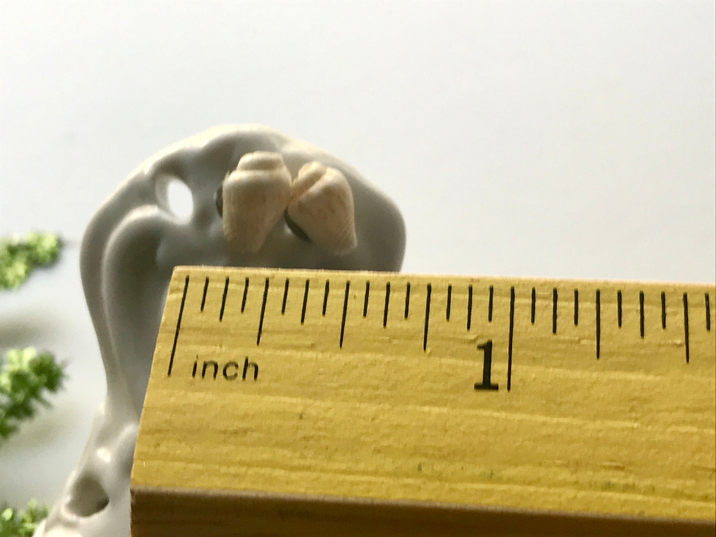 Tiny vintage shell stud earrings