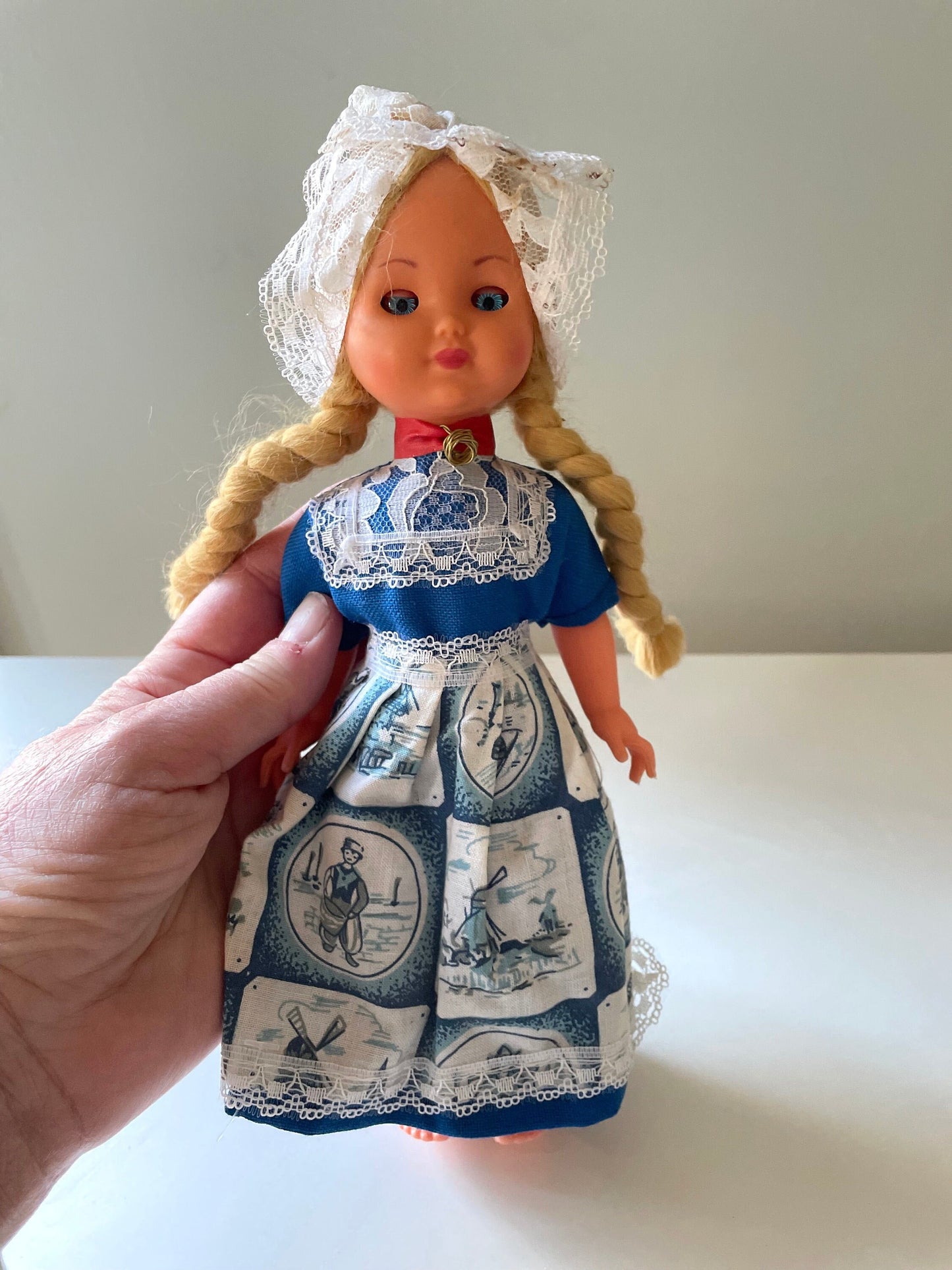 Vintage collectible Doll figurine from Denmark - with eyes that open and close