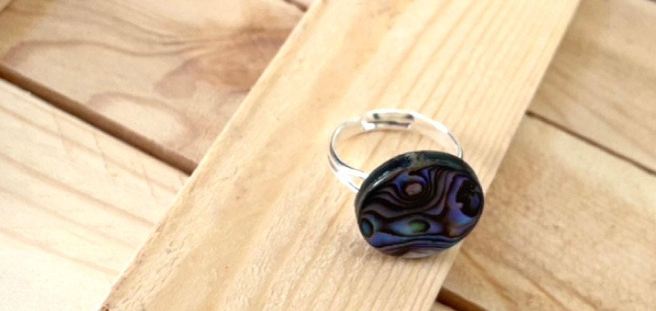 Abalone shell ring - adjustable to fit your finger