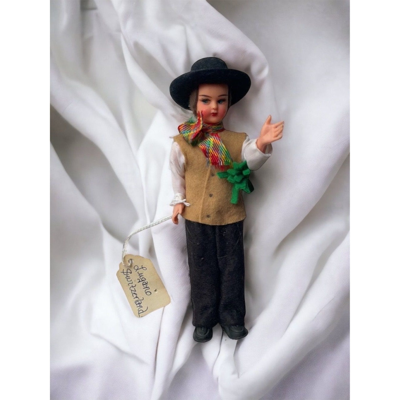 Stunning vintage collectible art Doll from Lugano, Switzerland