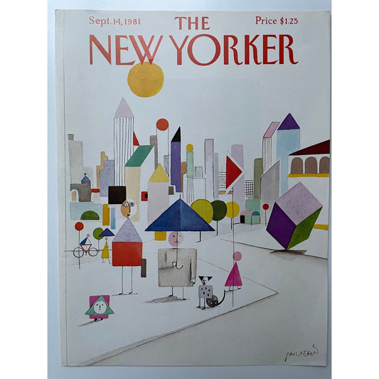 Vintage NEW YORKER Magazine original cover - September 14, 1981