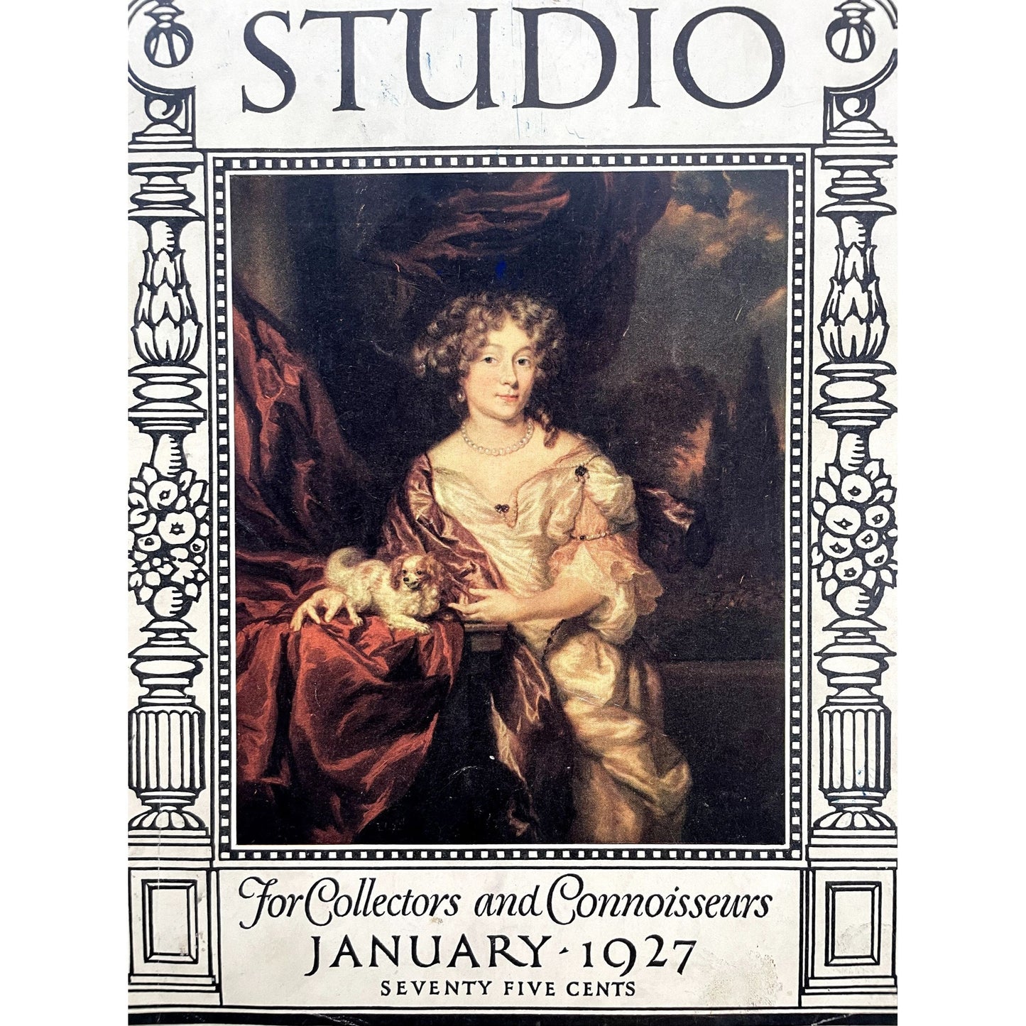International Studio for Collectors and Connoisseurs magazine Jan 1927 -cover only -Portrait of a Lady by Nicholas Maes, Chrysler ad on back