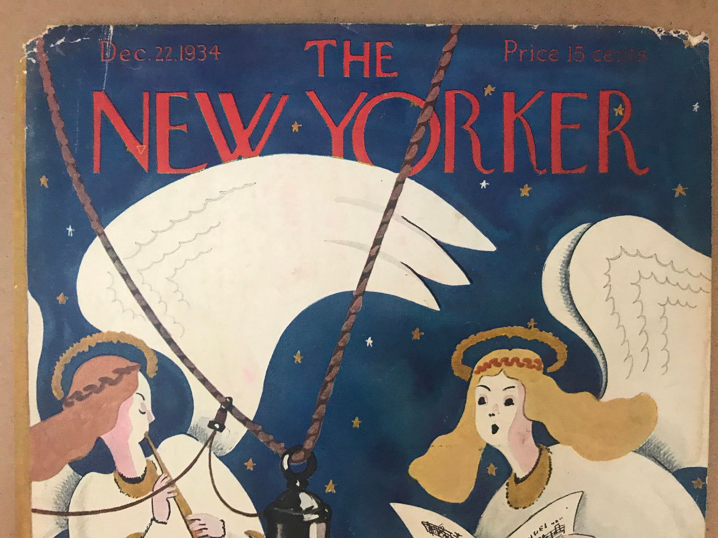 Rare - December 22, 1934 - The NEW YORKER Magazine original cover - angels