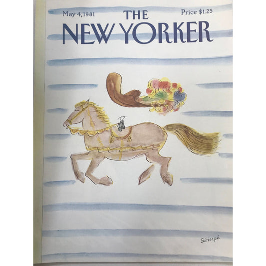 RARE - May 4, 1981 - The NEW YORKER Magazine original cover - horse