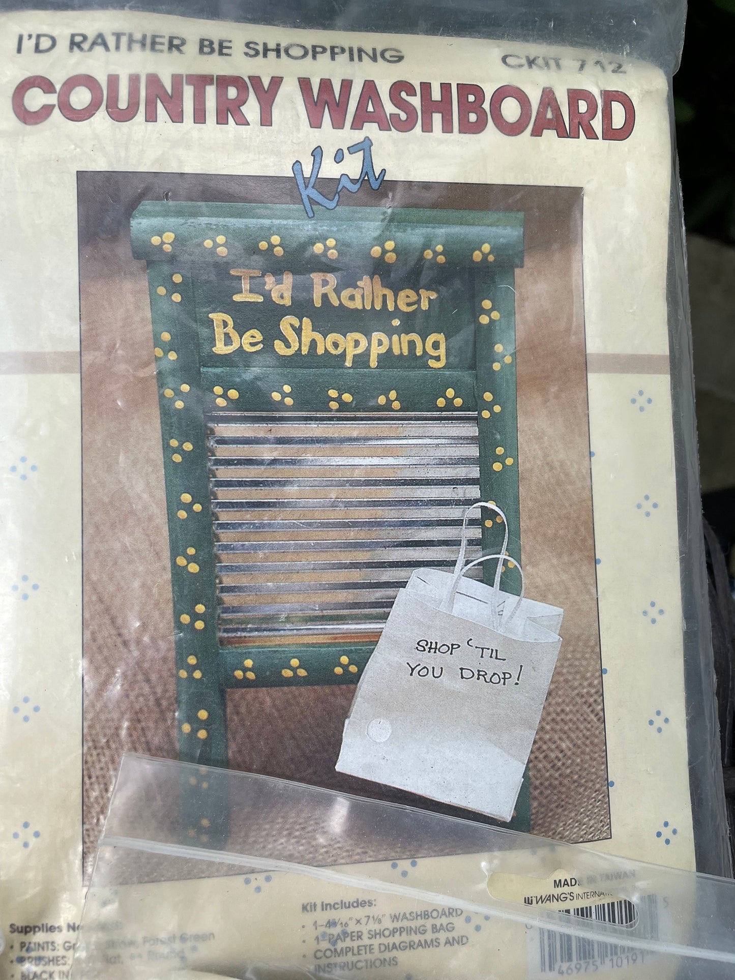 Vintage Craft kits - your choice of little country style washboard or faux fence patterns - Wangs International