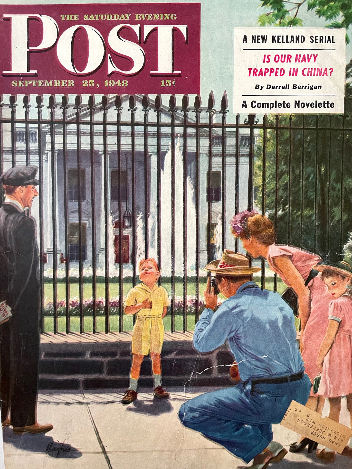RARE - Saturday Evening Post - Original Cover - September 25, 1948