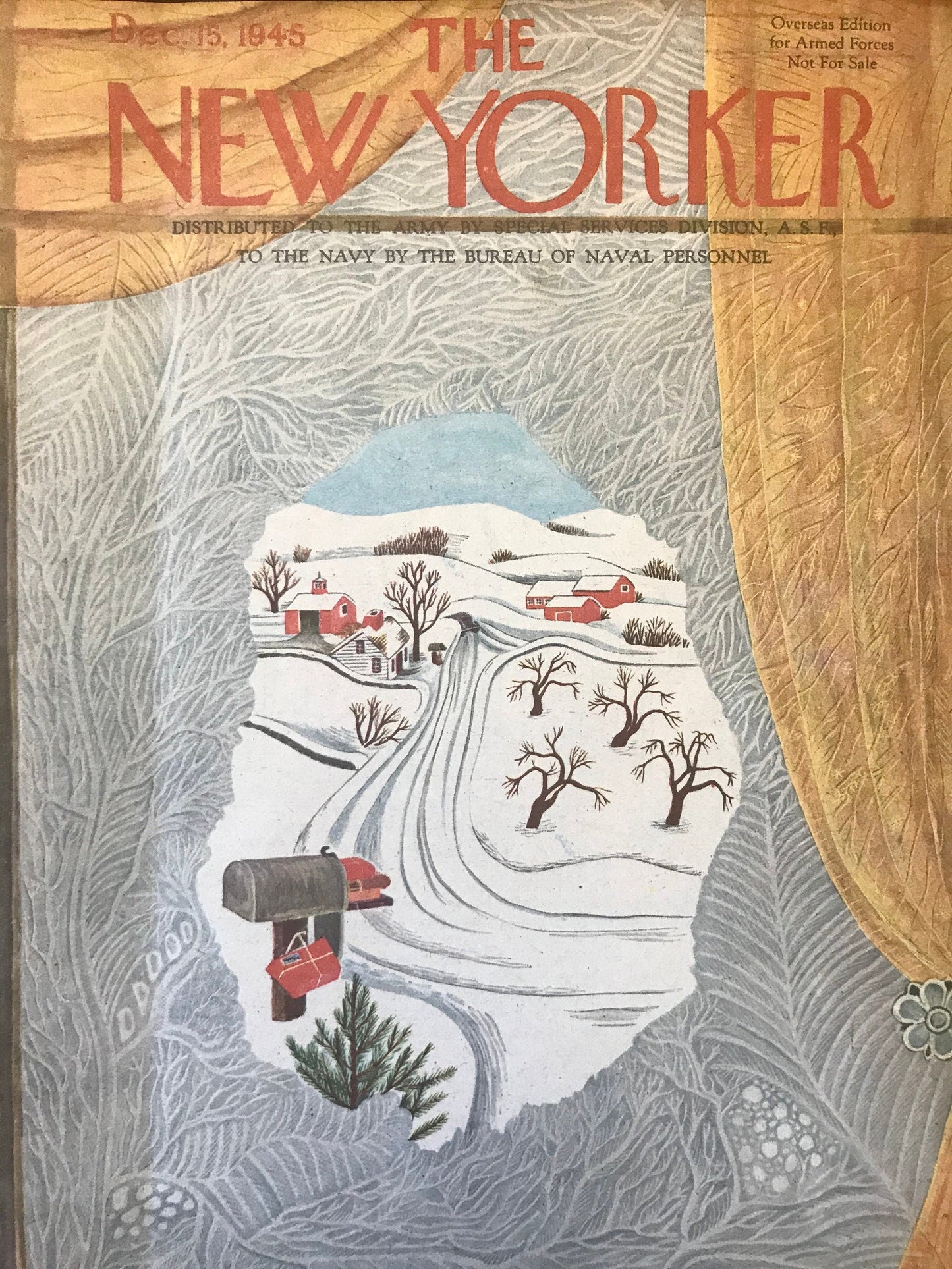 NEW YORKER Magazine - December 15, 1945 - Collectible Overseas Edition for Armed Forces Navy & Marines
