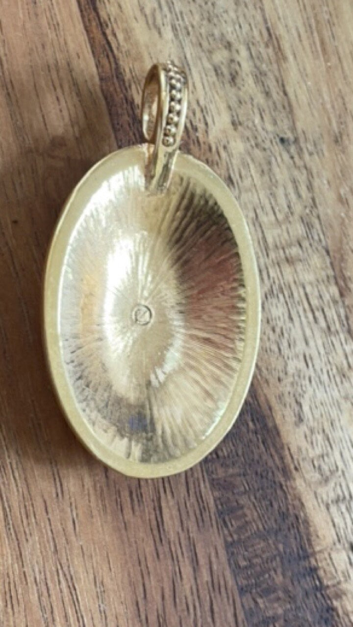 Swan signed stunning vintage Swarovski inlaid crystal necklace pendant