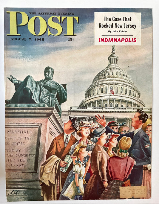RARE - Saturday Evening Post - Original Cover - August 7, 1948
